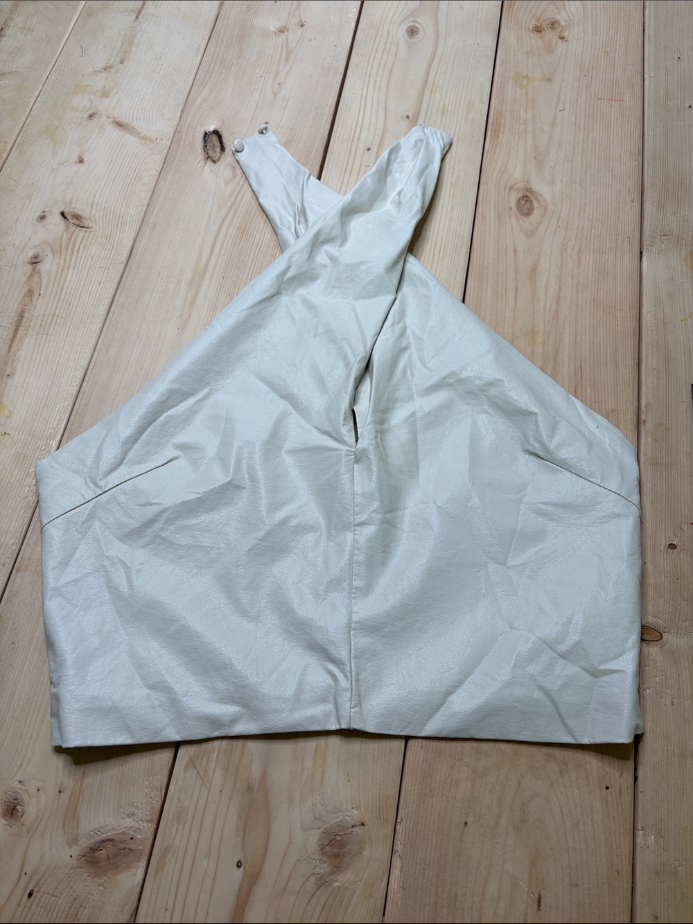 White Halter Crop Top - TCEC - small